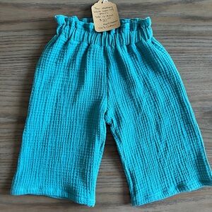 Kids Teal Wide Leg Pants